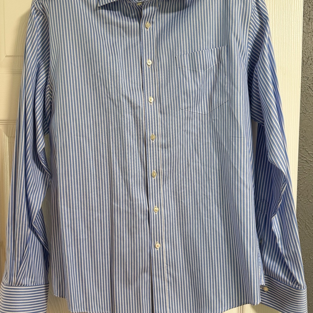 Thomas Pink Blue and White Casual Button Down Shirt